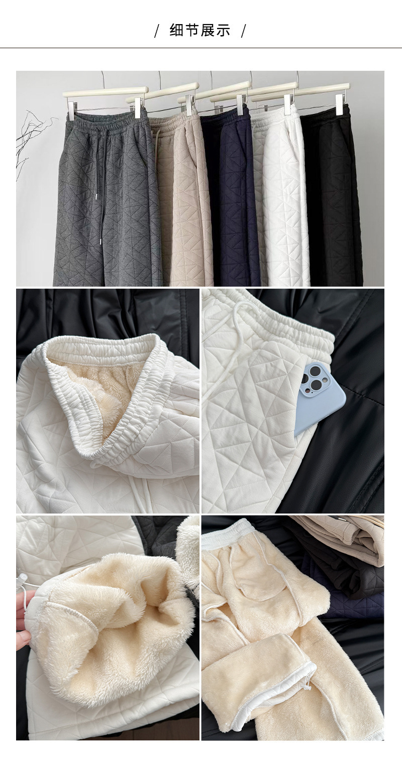 图片[9]-菱格夹棉阔腿裤女冬季加绒加厚保暖东北大棉裤两穿休闲拖地长裤子-智鑫小铺