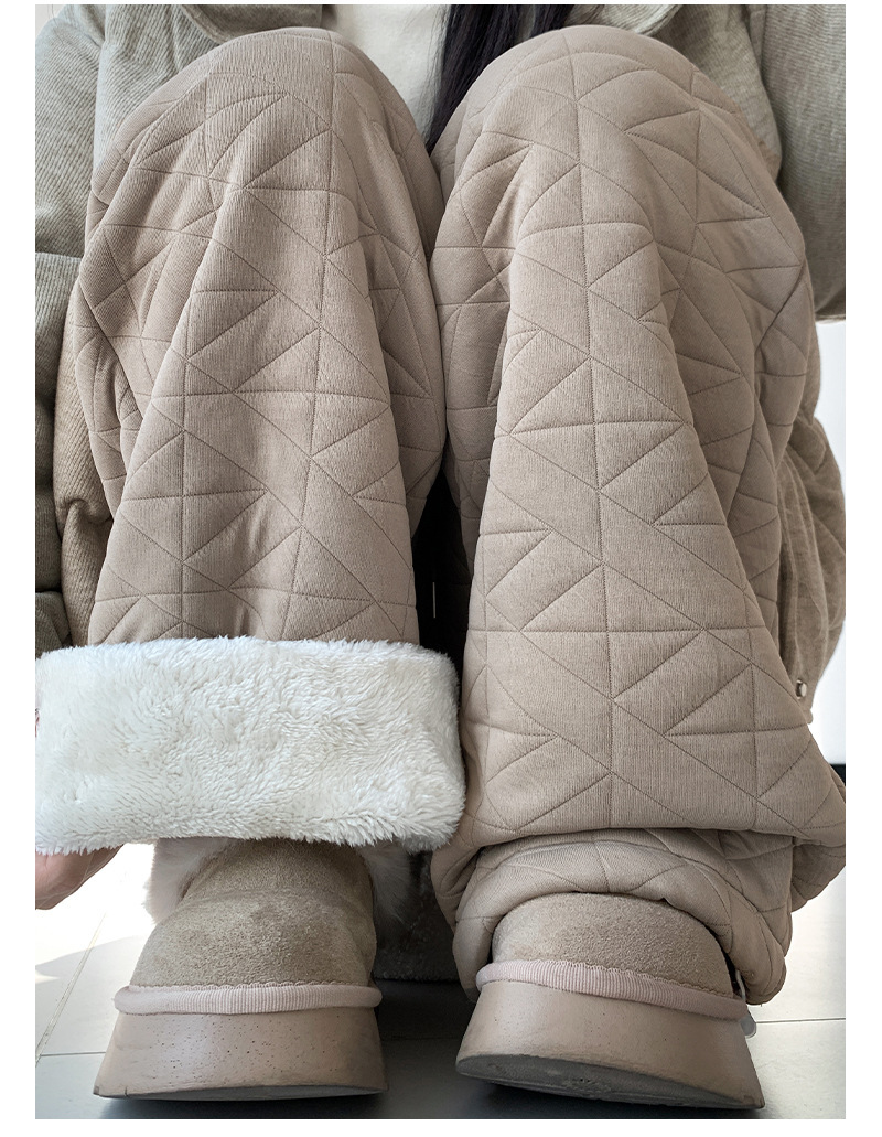 图片[17]-菱格夹棉阔腿裤女冬季加绒加厚保暖东北大棉裤两穿休闲拖地长裤子-智鑫小铺